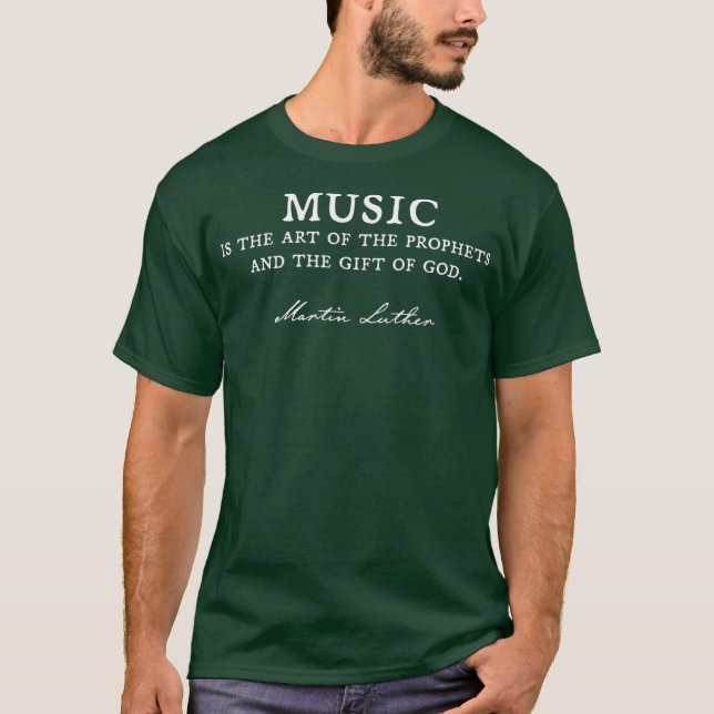 Musicthe Geschenk Gottes Martin Luther Reformation T-Shirt (Vorderseite)