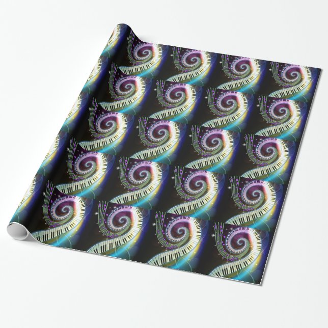 Musik-1A-Wrapping Paper Geschenkpapier (Ungerollt)