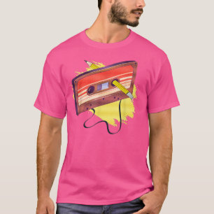 Musik 80er Kassettenband Bleistift Retro Vintage 8 T-Shirt
