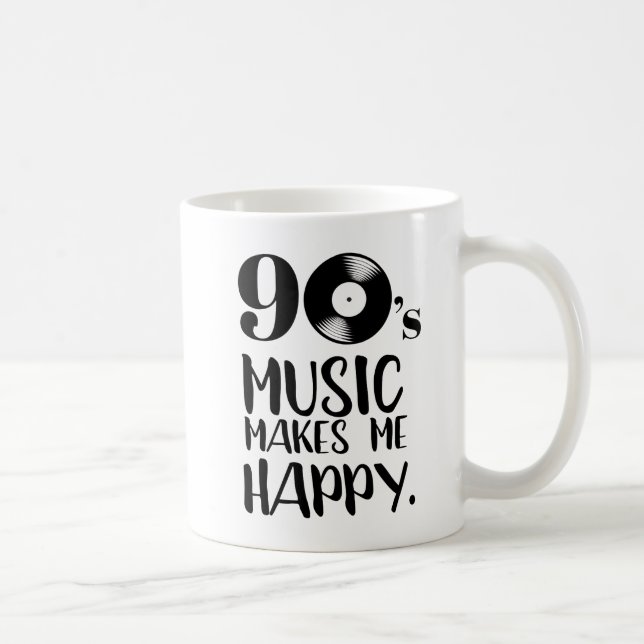 Musik 90s macht mich glückliche Nostalgie Kaffeetasse (Rechts)