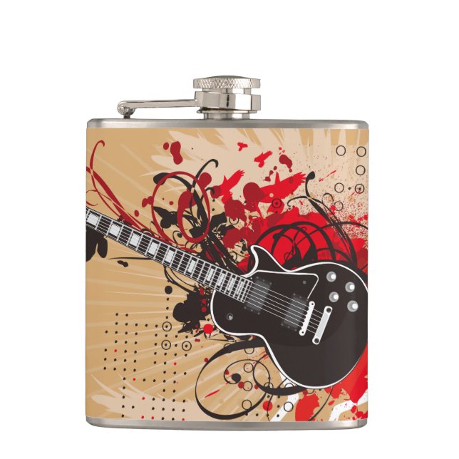 Musik 9 Wrap Flask Flachmann (Vorderseite)