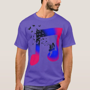 Musik Akkordeon Schmetterling T-Shirt