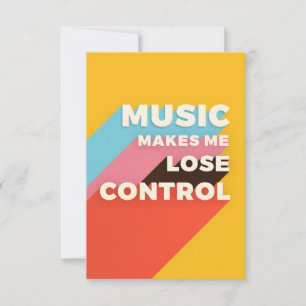 Musik Art Musik Lässt Mich Die Kontrolle Verlieren Dankeskarte