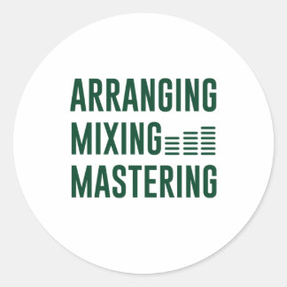 Musik-Arting-Mixing-Mastering Runder Aufkleber