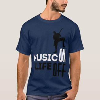Musik auf Weiß T-Shirt