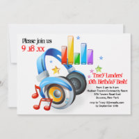 Musik aus der Kopfhörer-Party Einladung