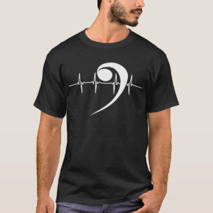 Musik, Bass ist der T - Shirt für Herzschlagspass