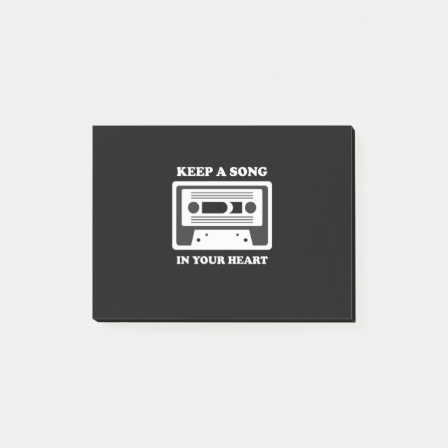 Musik Behalte ein Lied im Herzen Post-it Klebezettel (Vorderseite)