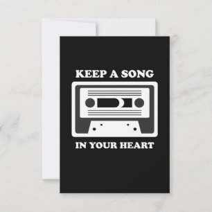 Musik Behalte ein Lied im Herzen RSVP Karte