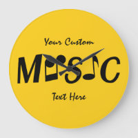 MUSIK-benutzerdefinierte Text- und Farbwanduhr