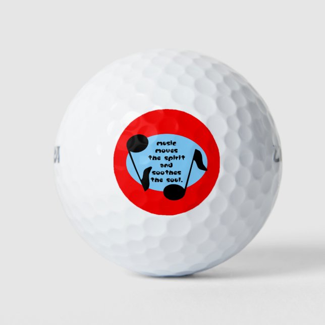 Musik beruhigt den Geist Golfball (Vorderseite)
