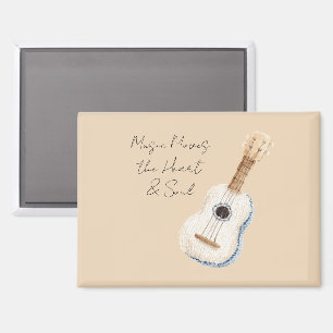 Musik bewegt das Herz & Seelen Gitarre Magnet