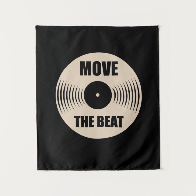 Musik bewegt den Beat Wandteppich (Vorderseite)