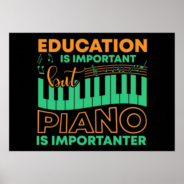 Musik Bildung und Klavier Poster (Vorne)