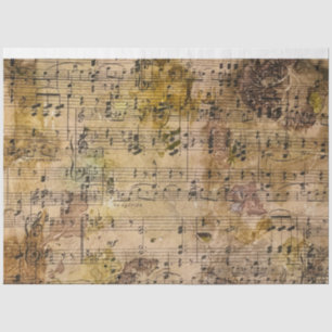 Musik Blumengrunge Decoupage Tissue Botanisch Seidenpapier