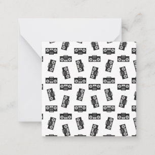 Musik Boomboxes Vintages Art Boombox Muster Mitteilungskarte
