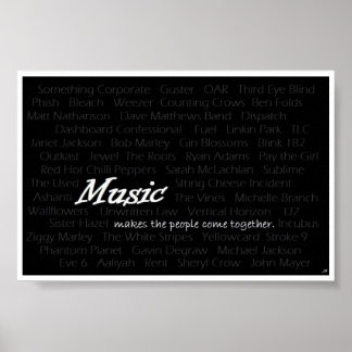 Musik bringt Menschen zusammen Poster