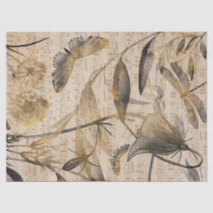 Musik Butterfly Herbstfalldekouation Bluepapier Seidenpapier