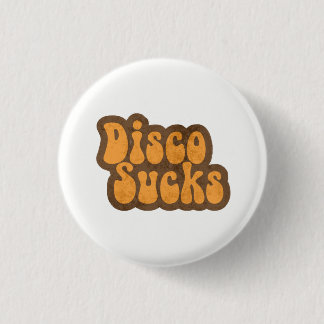 Musik-Button 70er der Vintagen Retro Disco ist zum Button
