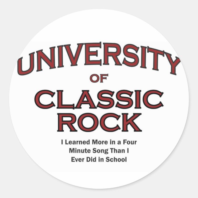 MUSIK-CLASSIC ROCK RUNDER AUFKLEBER (Vorderseite)