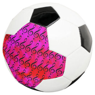 Musik-Clef mit Rot und Rosa Gefärbte Krawatte Fußball