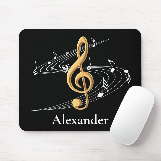 Musik Clef Ristorante della Carrà Personalisiert Mousepad (Mit Mouse)