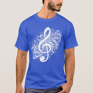 Musik-Clever mit Vintager Notenmusik lustig T-Shirt