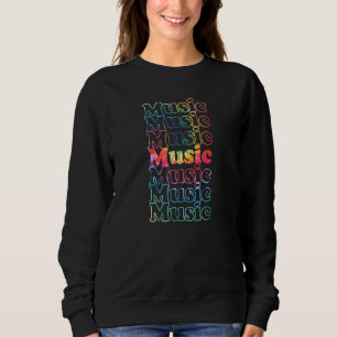 Musik Coole Vintage Inspirierte Gefärbte Krawatte  Sweatshirt
