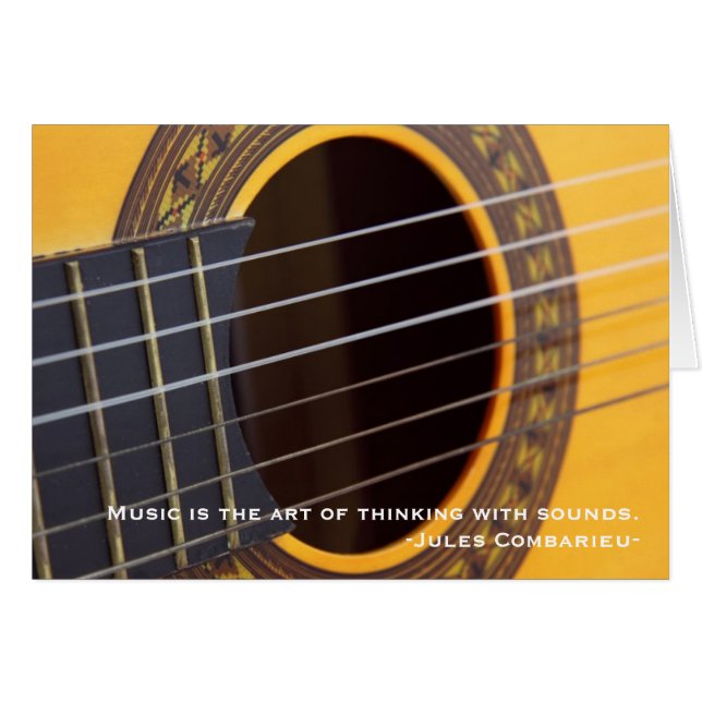 Musik denkt mit Gitarre (Vorderseite (Horizontal))