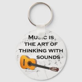 Musik denkt mit Gitarre Schlüsselanhänger