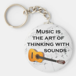 Musik denkt mit Gitarre Schlüsselanhänger