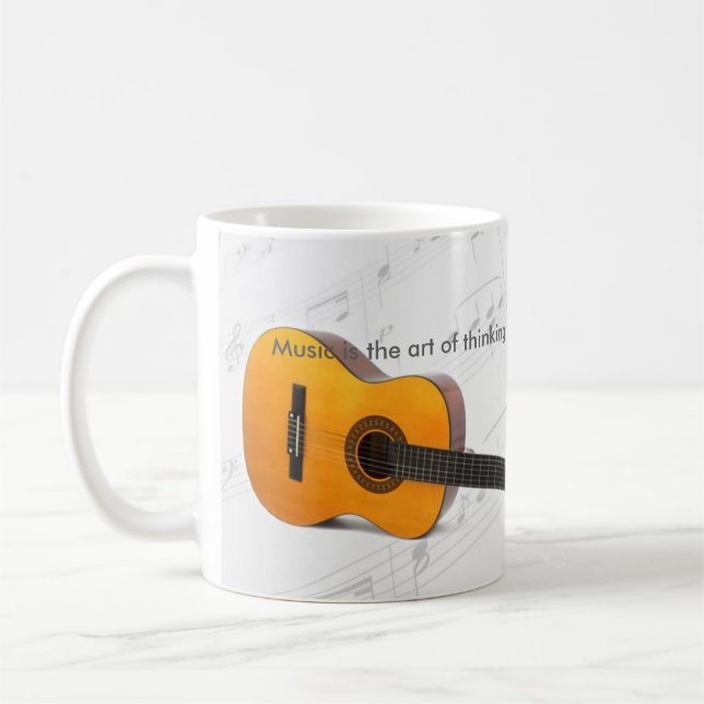 Musik denkt mit Gitarre Tasse (Links)