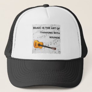 Musik denkt mit Gitarre Truckerkappe