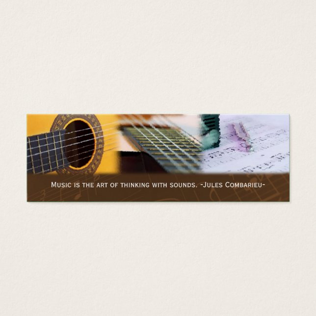 Musik denkt mit Gitarren-Lesezeichen (Vorderseite)