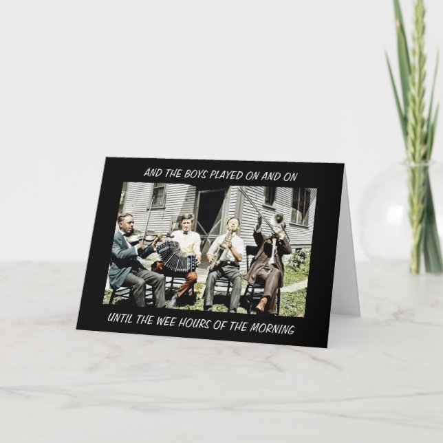 MUSIK DER 4-STÜCKE-BAND-MUSIKANER-INSTRUMENTE DER  KARTE (Vorderseite)