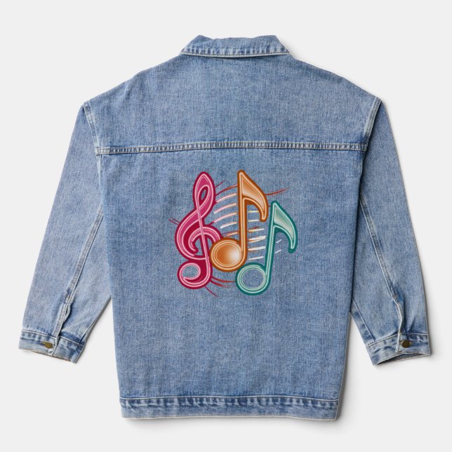 Musik der 90er Jahre Jeansjacke (Rückseite)