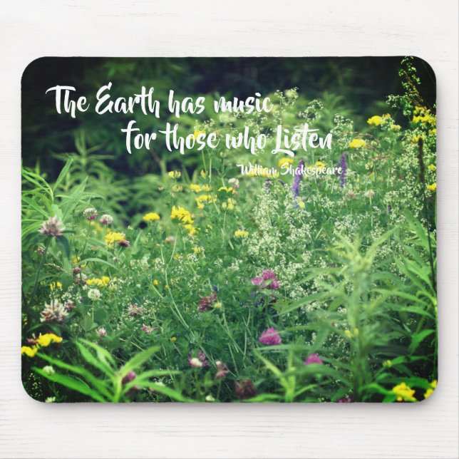 Musik der Natur inspirierendes Zitat Mousepad (Vorne)