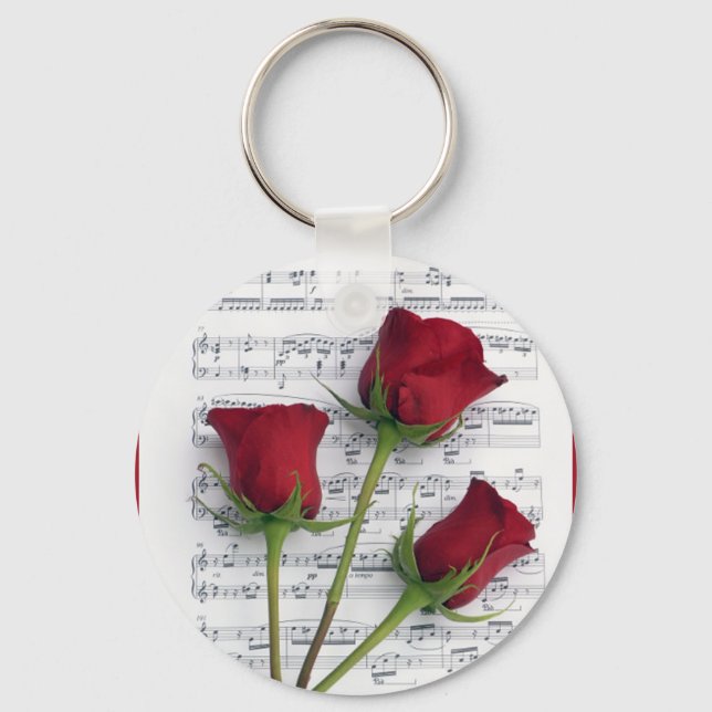 Musik der Rose Schlüsselanhänger (Vorderseite)