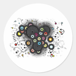 Musik des 20. Jahrhunderts Runder Aufkleber