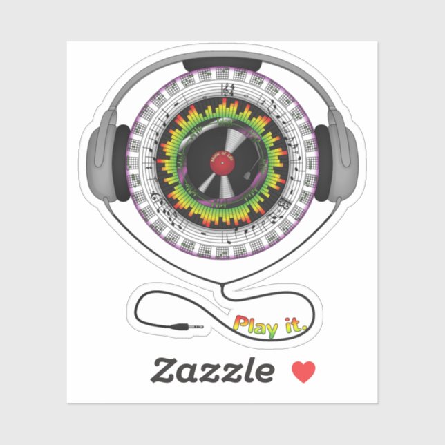 Musik des Kontaktstickers Aufkleber (Blatt)