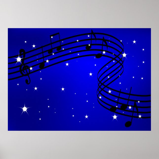 Musik des Nachtposters Poster (Vorne)
