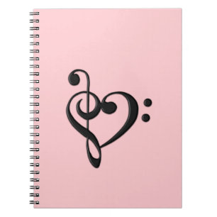 Musik Design Herz Notizblock