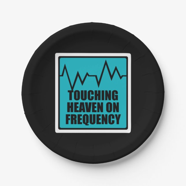 Musik, die den Himmel über die Frequenz berührt Pappteller (Vorderseite)