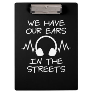 Musik, die wir auf den Straßen haben Klemmbrett