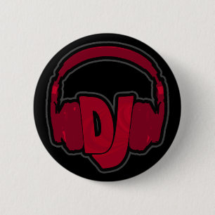 Musik-DJ-Kopfhörer Button