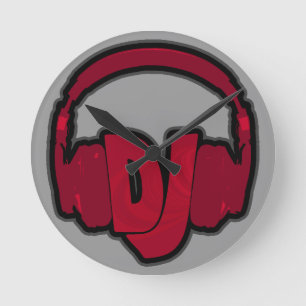 Musik-DJ-Kopfhörer Runde Wanduhr