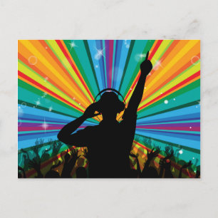 Musik-DJ-Postkarte Postkarte