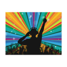 Musik-DJ-Postkarte
