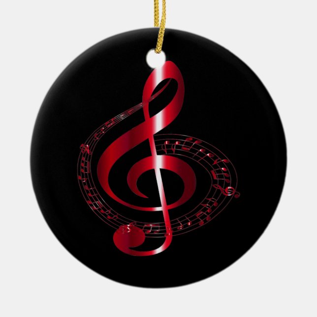 Musik DJ Regge Rock-Gitarre Männer und Frauen Keramik Ornament (Vorne)