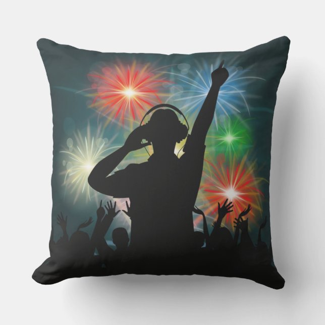 Musik-DJ-Wurfkissen Kissen Für Draußen (Vorderseite)